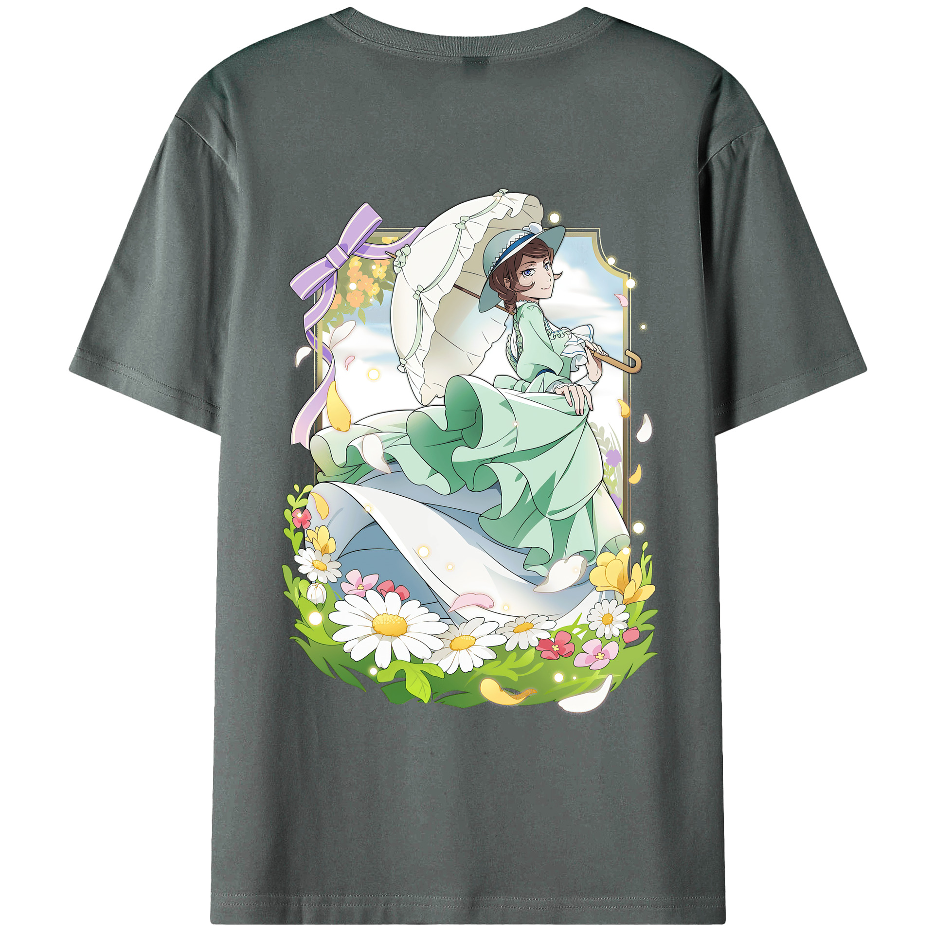 （画像用） 文豪ストレイドッグス Bungo Stray Dogs 綿100％ メンズ半袖Tシャツ（バックプリント） 通気性